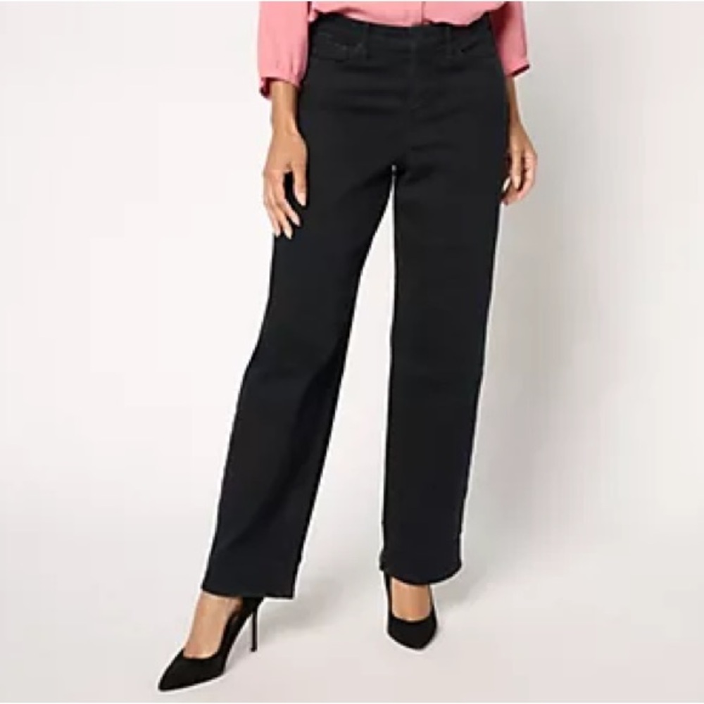 NYDJ Jemma Barrel High Rise Jean in Night‎ Tides Black Size 2